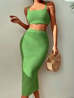 Service OEM, fabricants sur mesure, ensembles de vêtements pour femmes, deux ensembles de deux pièces avec étiquette privée, haut en tricot et jupe pour tenue