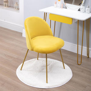 Studio funzione casa ufficio moda <span class=keywords><strong>bianco</strong></span> dorato gambe blu tessuto velluto cuscino soggiorno sedie da pranzo da cucina impilabili - Product Image 6