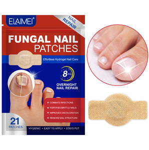 ELAIMEI 21 Pièces Soin Réparateur Nocturne des Ongles Anti-Champignon Bâton de Renouvellement Traitement des Ongles d'Orteils Fongiques Patchs pour la Santé des Ongles - Product Image 1