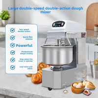 Amasadora Industrial de Gran Capacidad, Mezcladora de Masa Espiral de Doble Velocidad para Panadería, Máquina Procesadora de Pan