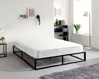 Offres Spéciales plate-forme matelas fondation grand lit ensemble noir fer forgé métal simple/double taille lits cadre