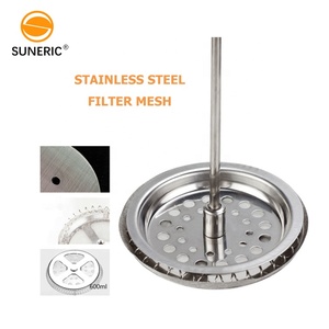 Xách tay biểu tượng tùy chỉnh trà cà phê các nhà sản xuất kim loại lọc lưới 600 ml Glass đôi tường pháp Báo Chí - Product Image 3