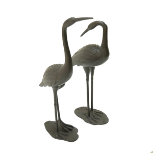 ยืนหล่อรูปปั้นเครนอลูมิเนียมสำหรับสวน - Product Image 2