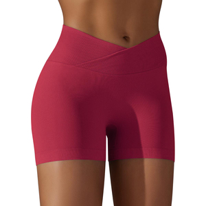 Logo personnalisé Pantalon de sport Gym Fitness Short sans coutures Scrunch fesses femmes entraînement course à pied Biker Yoga Shorts - Product Image 3