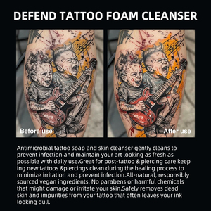 Espuma Limpiadora <span class=keywords><strong>para</strong></span> Tatuajes Sin Perfume, Apta <span class=keywords><strong>para</strong></span> Piel Sensible, Jabón Líquido Limpiador, Espuma Defensora de Tatuajes <span class=keywords><strong>para</strong></span> Cuerpo, Cejas y Zona Solar - Product Image 6