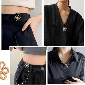 <b>Sets</b> Flower Jeans Button Pant Waist Tightener Adjustable Waist Buckle <b>Sets</b> No <b>Sew</b> And No Tools Detachable Decorative Waist Buckl - Product Image 6