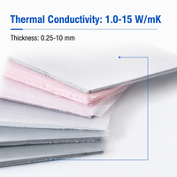 Plaque de silicone à conductivité thermique 1,0-15 W/mK pour dissipation de chaleur d'ordinateur portable, joint isolant en silicone