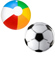 Ballons de plage gonflables en PVC et ensemble de ballons de football, 2 pièces, portables, géants, 28 cm, pour enfants, fête de plage d'été