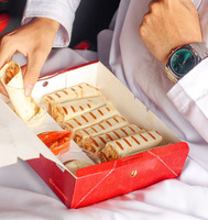 Boîte à emporter personnalisée Zhencheng avec logo pour poulet frit, frites, sauce et burgers – Contenant en papier pour frites et sauces