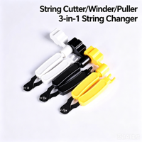 3-in-1 Durable Metal & Plastic Guitar String Winder & Bridge Pin Puller for Acoustic Guitar Bass Electric Guitars Tool