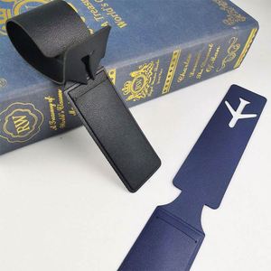 <b>Simple</b> Heart-Shaped PU Leather Luggage Tags Letter Passport Tags Travel Luggage Label Straps Accessory Travel Accessories - Product Image 5