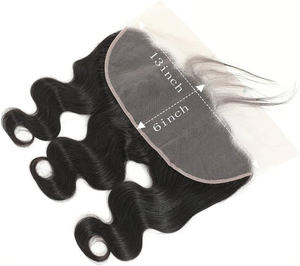 Perruque Body Wave pré-épilée, effet peau, fermeture frontale en dentelle HD 13x6, cheveux vietnamiens bruts - Product Image 1