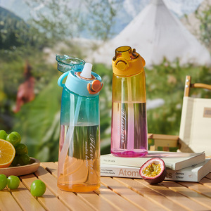 Bouteilles d'eau de tasse d'eau de sport de dégradé de couleur de 1 litre bouteille d'eau aromatisée parfumée Tristan en plastique avec dosettes de saveur vente en gros - Product Image 2