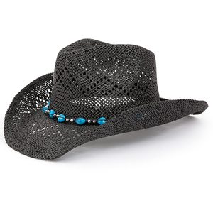 Sombrero <span class=keywords><strong>de</strong></span> vaquero occidental <span class=keywords><strong>de</strong></span> cuero calado estilo bohemio con rayas, <span class=keywords><strong>de</strong></span> ala ancha, para playa, <span class=keywords><strong>de</strong></span> verano, con protección solar, transfronterizo - Product Image 5