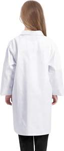 Putih uniseks cocok untuk anak-anak, seragam medis alami scrub anak-anak Lab Coat-kain lembut - Product Image 3