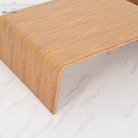 Table basse en bois contreplaqué de luxe au design rétro personnalisé pour le salon