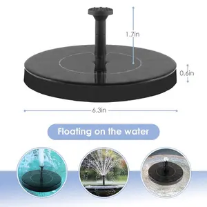 升级的户外7V 1.4W太阳能花园喷泉泵套件与防撞杆和过滤器海绵亚马逊热卖