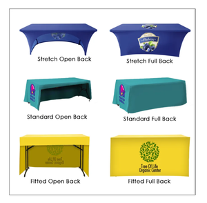 Housse de table personnalisée avec logo d'entreprise, nappe extensible personnalisée en spandex, personnalisation avec logo pour fête d'anniversaire - Product Image 4
