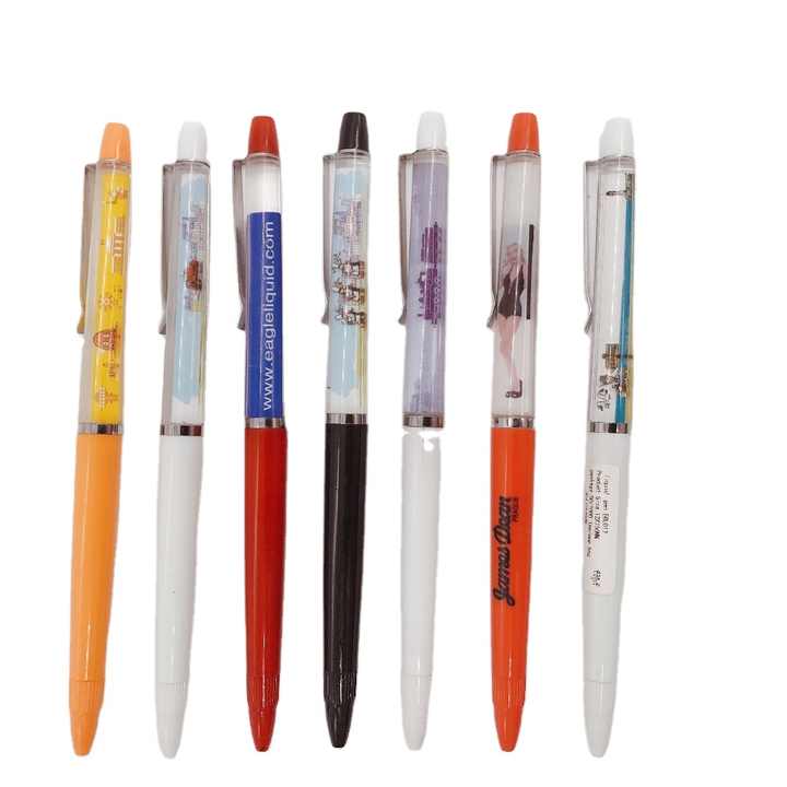 Promotional Plastic Naked Liquid Pen with 2D Floater PVC floating Pen ...