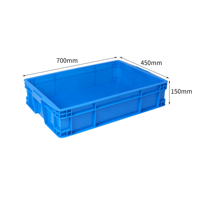Caisse de manutention perforée empilable en plastique robuste 780, résistante à l'humidité, recyclable, multifonctionnelle, conteneurs en plastique