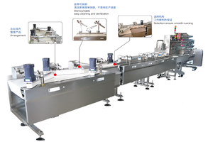 Tự động ngang dòng máy đóng gói thực phẩm cho sô cô la thanh túi và túi với Side gấp Gậy điền dòng - Product Image 6