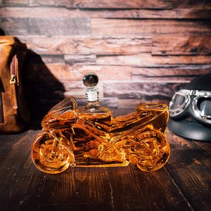 750ml moto Decanter by Wine Savant bicchiere di alta qualità Wine & Whiskey regalo per gli amanti della moto e collezionisti - Product Image 5