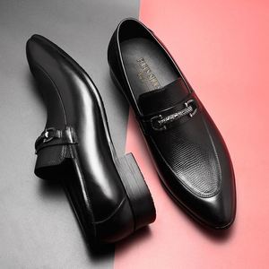 Chaussures décontractées pour hommes, mocassins à bout pointu respirants, pour les occasions spéciales, mariage, chaussures en cuir élégantes - Product Image 5