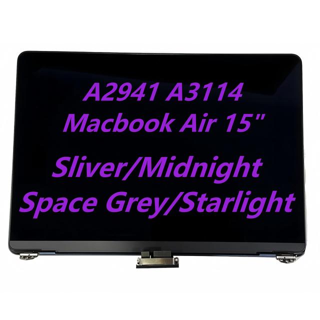 Factory LCD Screen Display Assembly for MacBook Air 15" A2941 A3114 LCD Replacement Full Screen Display Assembly