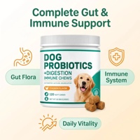 Probiotiques pour chiens OEM : Friandises à mâcher pour la digestion et l'immunité avec papaye, prébiotique, inuline, enzyme et poudre de citrouille – Complément pour la flore intestinale