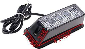 Barres lumineuses LED <span class=keywords><strong>4</strong></span> Watts en gros, double couleur, 12V, feux de signalisation clignotants pour véhicules, feux de détresse pour moto, clignotants latéraux - Product Image 4