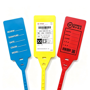 Sceau de sécurité en plastique numéroté anti-effraction, étiquettes en plastique pour la logistique postale express avec logo personnalisé - Product Image 1