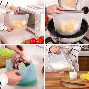 Sacs de congélation réutilisables en silicone LA Free, contenants en silicone pour la conservation des aliments, sac à lunch - Product Image 2