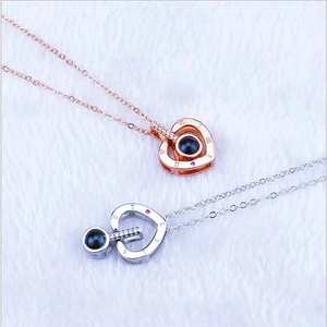 Tiktok-collar de plata de primera ley con forma de corazón para mujer, Gargantilla, plata esterlina 100, estilo moderno, San Valentín - Product Image 3