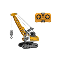 Mini-grue télécommandée en alliage 1:64, véhicule de construction 2,4 GHz avec recharge Type-C, voiture de loisir de bureau rechargeable