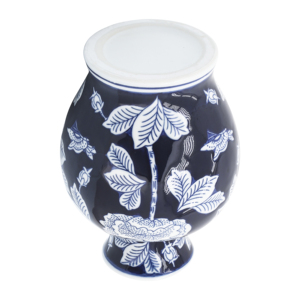 Jarrón de cerámica floral, azul y blanco, de porcelana, decorativo, para mesa, sala de estar, dormitorio, oficina, decoración. - Product Image 4