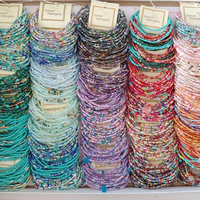 Bracelets tendance pour femmes, style bohème, faits à la main avec perles de verre et perles de rocaille colorées, très demandés