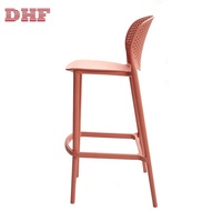 Chaise en plastique PP moderne multicolores DHF, chaise haute de salle à manger