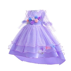 Disfraces de Juego de Rol al por Mayor, Vestidos de Princesa Morados para Niñas, Vestidos de Fiesta de Cumpleaños, Disfraces de Teatro Personalizados - Product Image 2