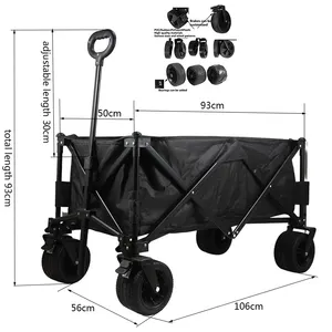 Oem Outdoor Draagbare Opvouwbare Tuin Vouwwagen Camping Vouwwagen Kar