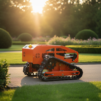Robot tondeuse intelligent à commande à distance, certifié CE, nouvelle conception, largeur de coupe 550 mm, conception sur chenilles, autopropulsé