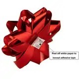 Metallic Double Face 100% Polyester Gift Bows in <b>Red</b> Blue Gold Silver Solid Color Foil <b>Ribbons</b> Wired for Gift Packaging - Product Image 3
