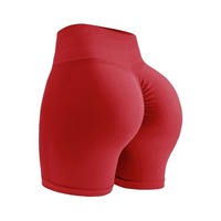 Custom logo dames sport fitness shorts met scrunch butt en buikcontrole, kleurafstemming, korte leggings, huidvriendelijke yogashorts