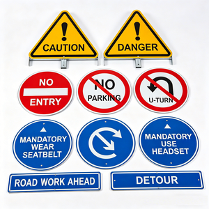 Panneau de signalisation routière réfléchissant de haute qualité, film réfléchissant de deuxième qualité, aluminium durable, tailles personnalisables - Product Image 5