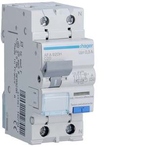 AFA920H Personalizzabile con Hagers RCBO 6000A 1P+N curva C 20A tipo A 300mA 2M - Product Image 1