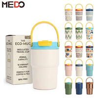 NUEVO Estilo, Buen Precio, Vaso Térmico de Acero Inoxidable de 12oz para Niños, Taza Antiderrames con Asa y Pajita, Recubrimiento en Polvo, Logotipo Personalizado
