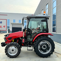 Tracteur agricole à roues 4x4 diesel 50 CV avec cultivateur pour le labourage, le déchaumage et la préparation des semis