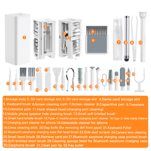 Kit de nettoyage multifonction électrique pour clavier, écouteurs et écouteurs <span class=keywords><strong>Airpods</strong></span> Autres produits Brosses de nettoyage - Product Image 4
