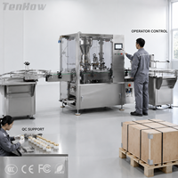 Machine de remplissage automatique de crème et de pâte cosmétique en pots, avec plateau tournant, pour contenants de lotion, production rotative, fonctionnement stable