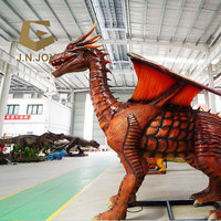 JNZ24D Terrain de jeux extérieur Dragon volant avec aile Animatronique Dragon Park Western Dragon à vendre
