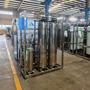 Système d'osmose inverse d'eau potable minérale pure 2 étapes purifiant la membrane système RO d'eau de mer 500LPH PLC - Product Image 3